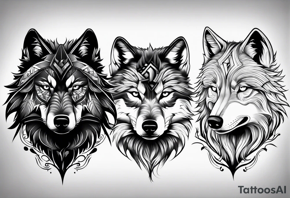 Wolf forearm tattoo idea