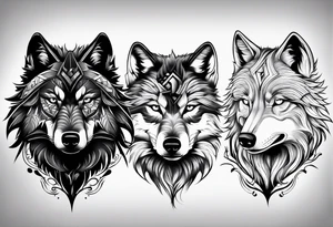 Wolf forearm tattoo idea