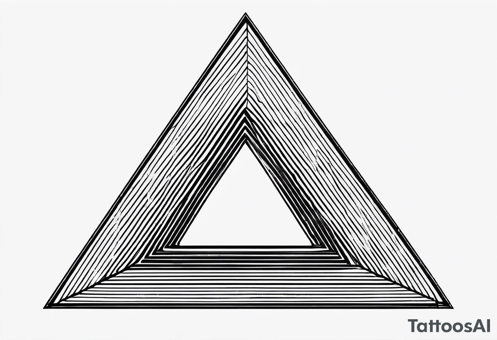 A triangle with nothing inside of it very simple, just a 10 lines tattoo idea A triangle with nothing inside of it very simple, just a 10 lines tattoo idea