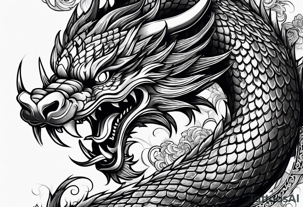 Chinese dragon tattoo idea