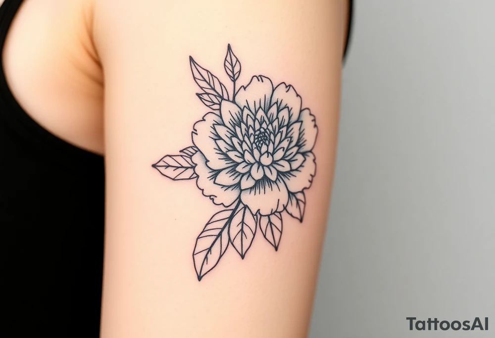 rose and chrysanthemum tattoo idea