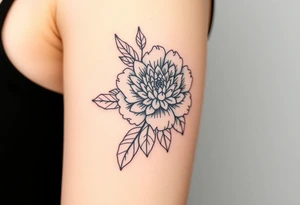 rose and chrysanthemum tattoo idea