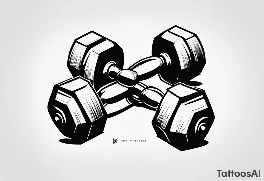 dumbbells tattoo idea