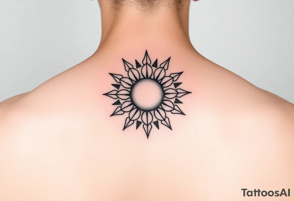 minimalistic lemon sun tattoo idea