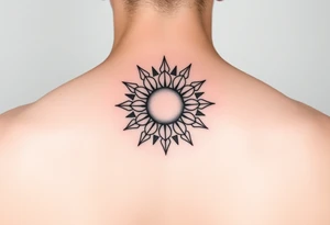 minimalistic lemon sun tattoo idea