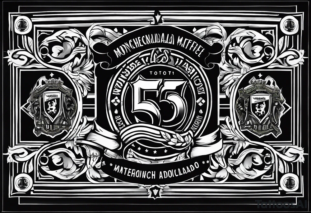 4 Spielkarten, 2 Würfel, Vereinslogo Borussia Mönchengladbach, tattoo idea 4 Spielkarten, 2 Würfel, Vereinslogo Borussia Mönchengladbach, tattoo idea