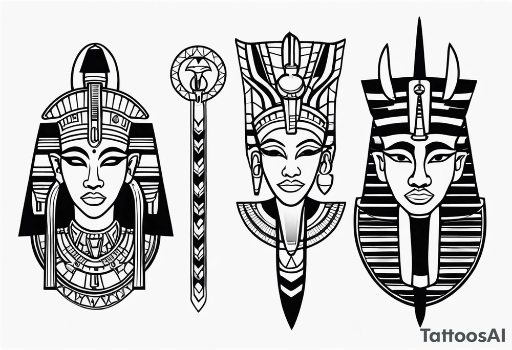 african egyptian gods tattoo idea