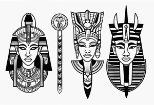 african egyptian gods tattoo idea
