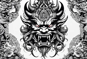 Japanese Demon tattoo idea