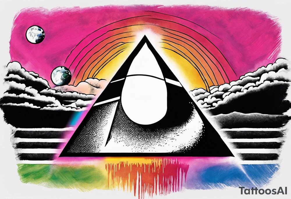 Pink Floyd album cover dark side of the moon. Gay pride tattoo idea