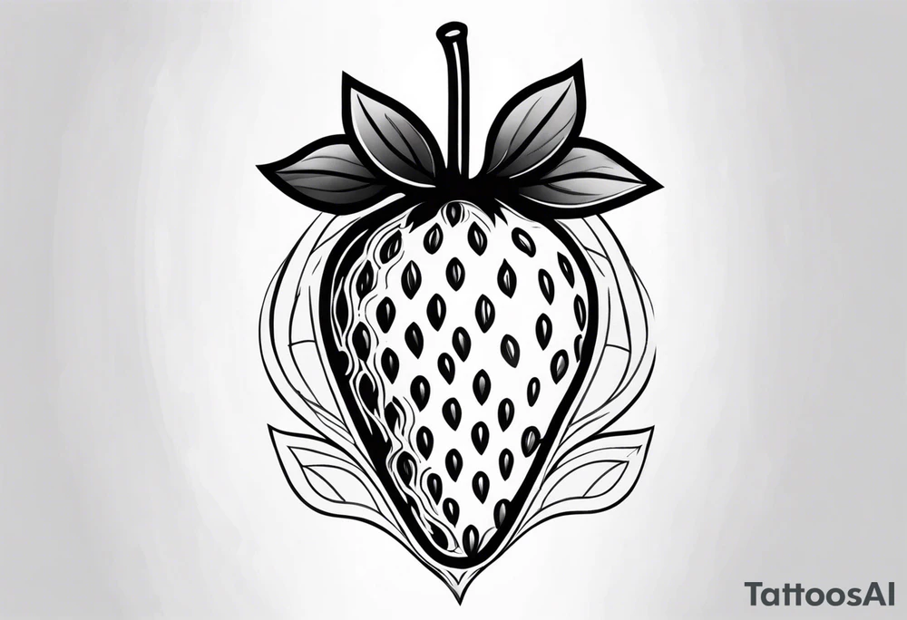 Strawberry tattoo idea