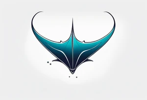 Manta ray swimming tattoo idea