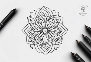 A minimal-styled tattoo design that represents the concept of living a life is happiness. tattoo idea