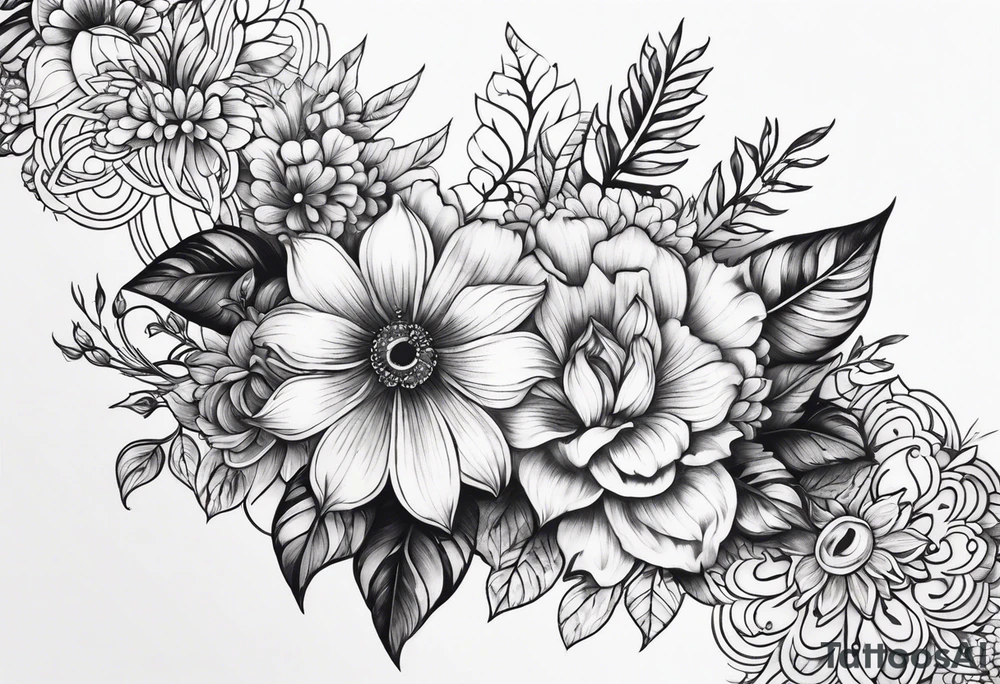 Flower lace sternum tattoo tattoo idea