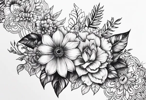 Flower lace sternum tattoo tattoo idea