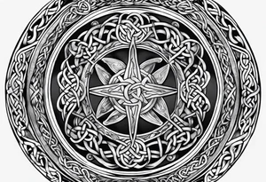 Celtic nautical scene, forearm, half sleeve tattoo idea