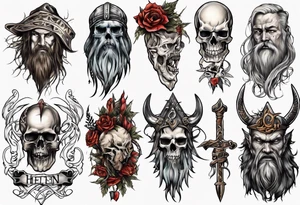 vertical heathen tattoo idea