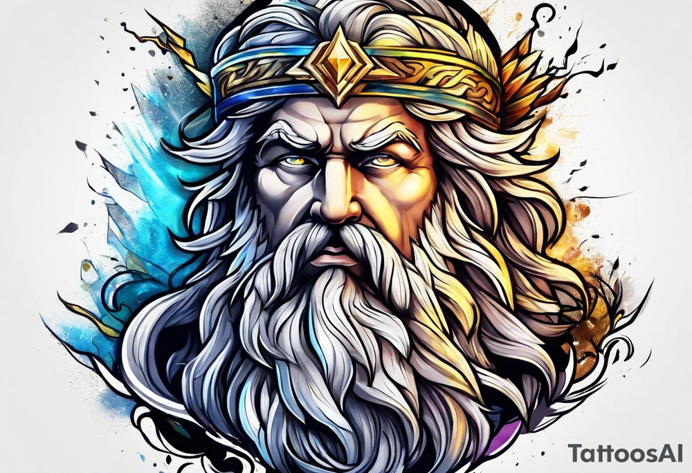 Zeus lightning tattoo idea