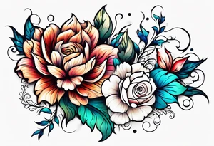 water and flowers
no people tattoo idea