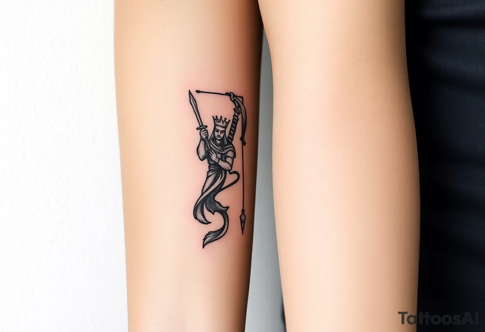 King's card as a warrior, more realistic tattoo idea