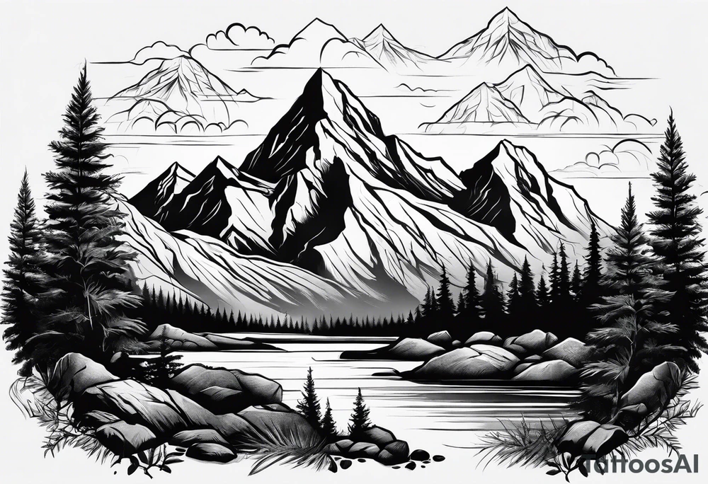 Mountains tattoo idea