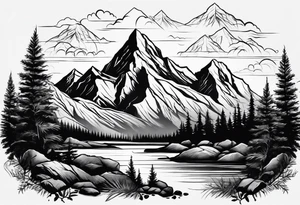 Mountains tattoo idea