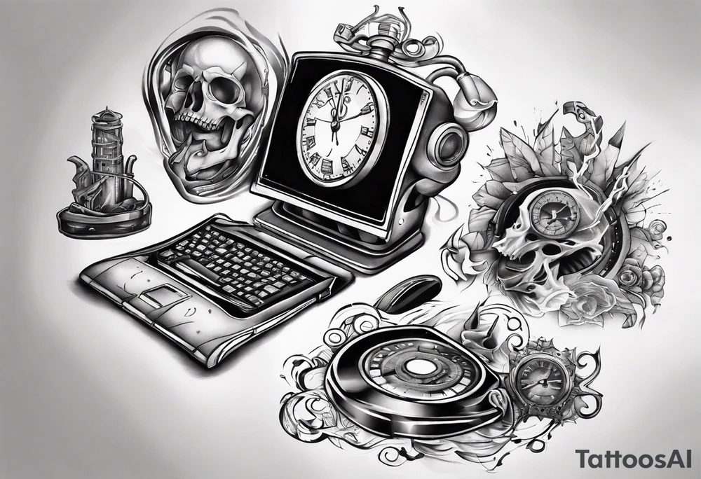 Computer time tattoo idea