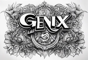 Street art words "GenX OG" tattoo idea