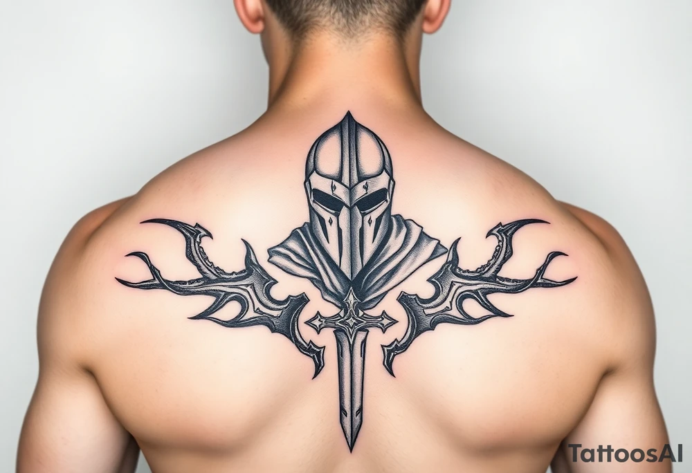 Medieval quest dark knight tattoo idea