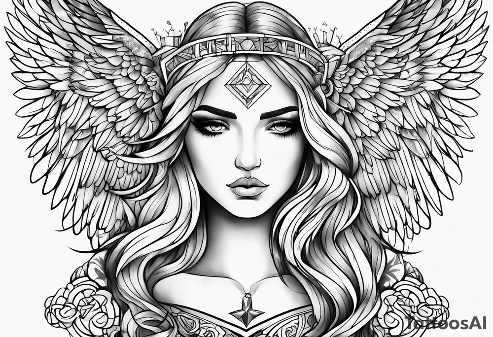 Survival love angel tattoo idea