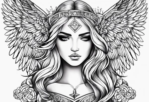 Survival love angel tattoo idea