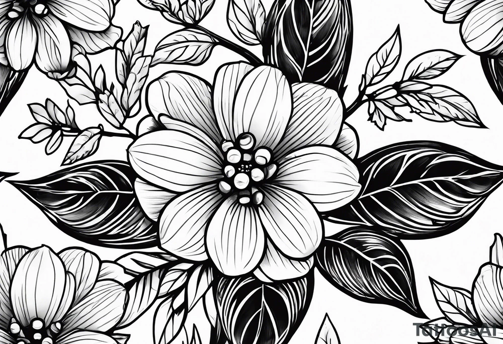 Holly berry birth flower tattoo idea