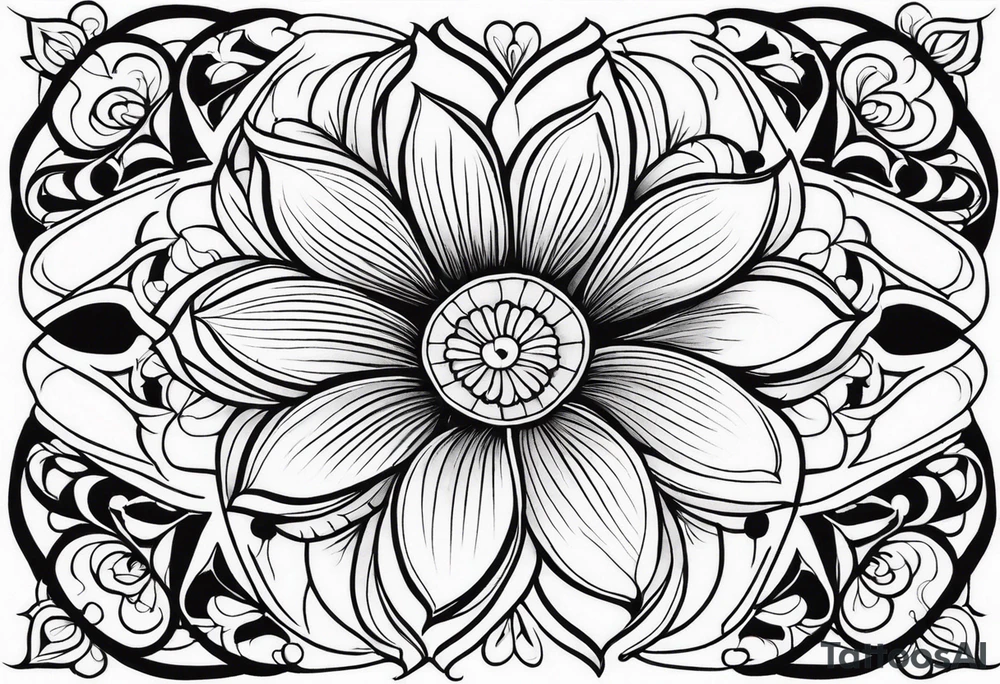A pretty flower symbolizing Christianity tattoo idea