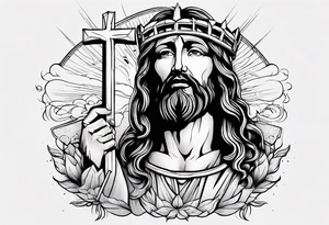 Jesus Christ at the right hand of the Father tattoo idea