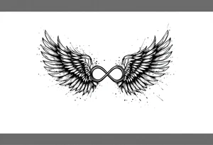 Infinity loop with suggested wings tattoo idea