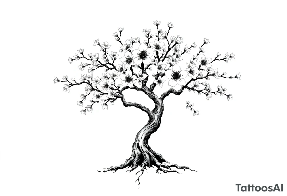 Blossom tree tattoo idea
