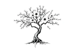 Blossom tree tattoo idea