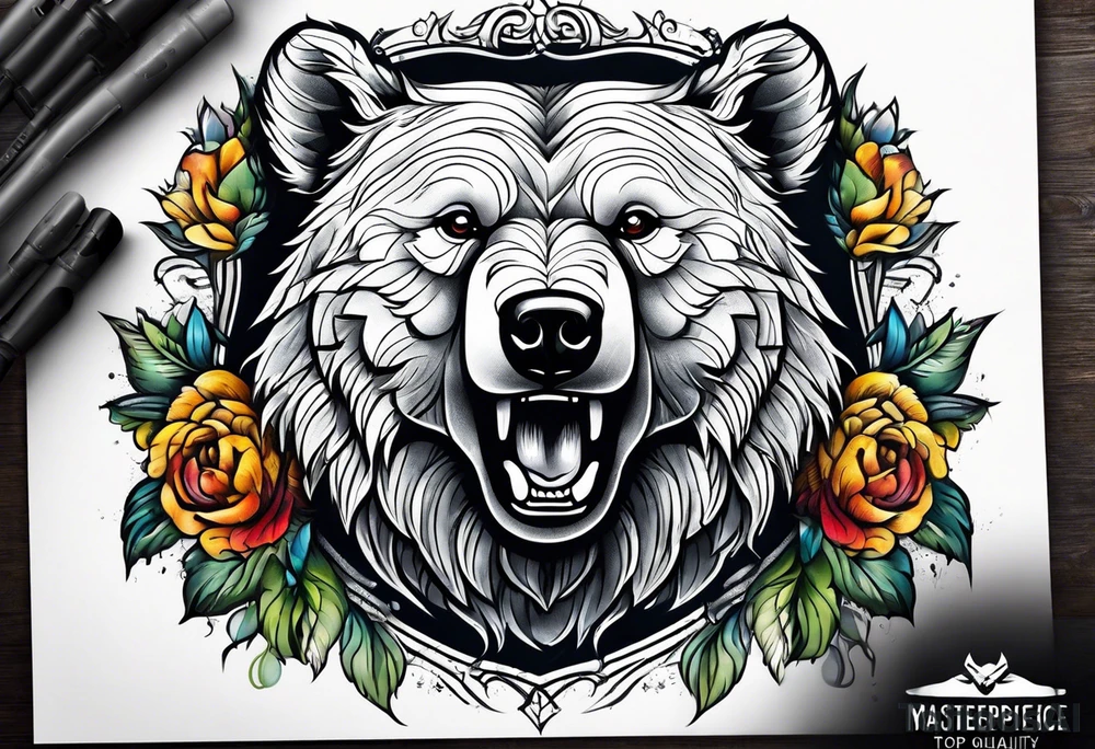 Dancing bear tattoo idea