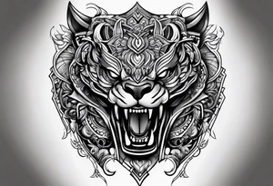 iron forearm armour tattoo idea