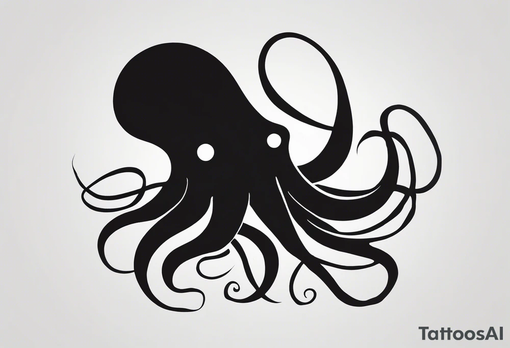 The equivalent of a horror and bizarre squid avatar. twisting and intersecting lines, making it look very wild and chaotic. The eyes of the squid are particularly prominent, one of them is white and the other is black, the overall expression is crazy and intense, with some distressed or damaged texture effects.

Able to change the color of the body and hide in the black sea tattoo idea