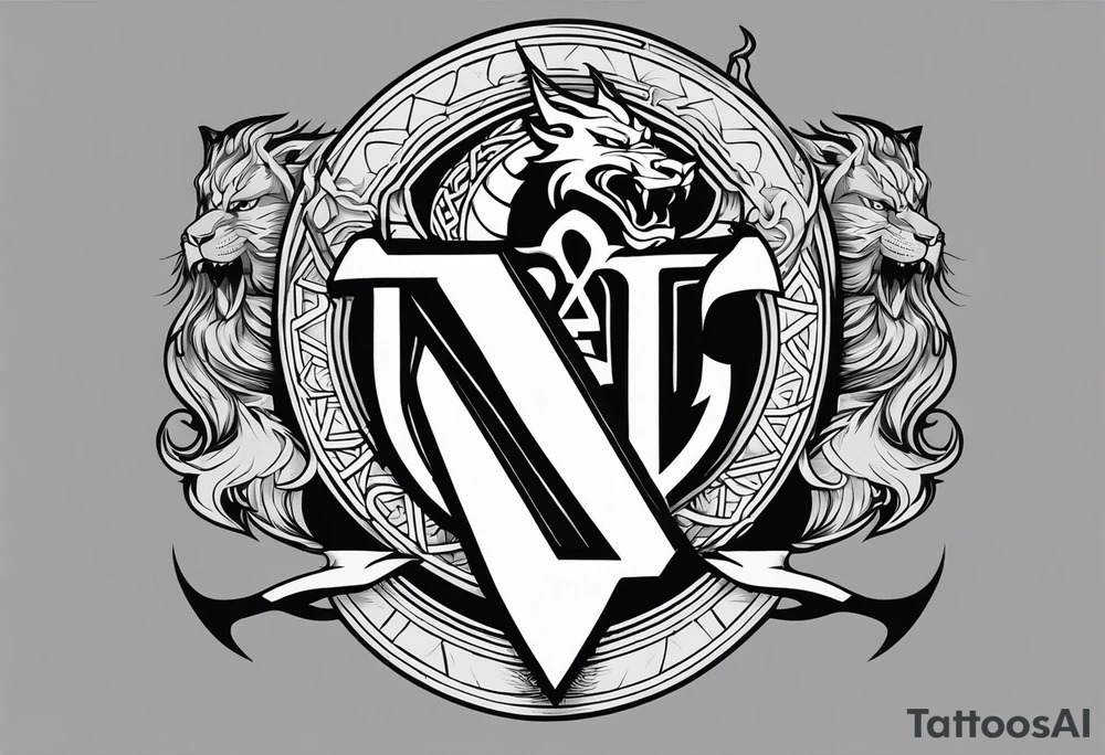 Valhalla sword shield axe Valknut stairs dragon lion tattoo idea Valhalla sword shield axe Valknut stairs dragon lion tattoo idea