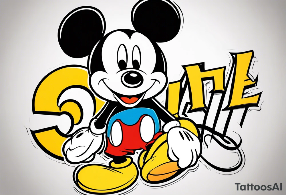 mickey mouse tattoo idea
