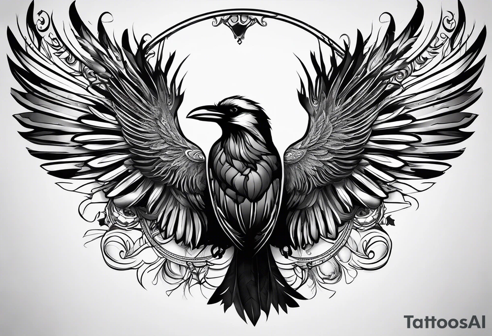 addiction recovery ravens roman egyptian
feathers clouds tattoo idea