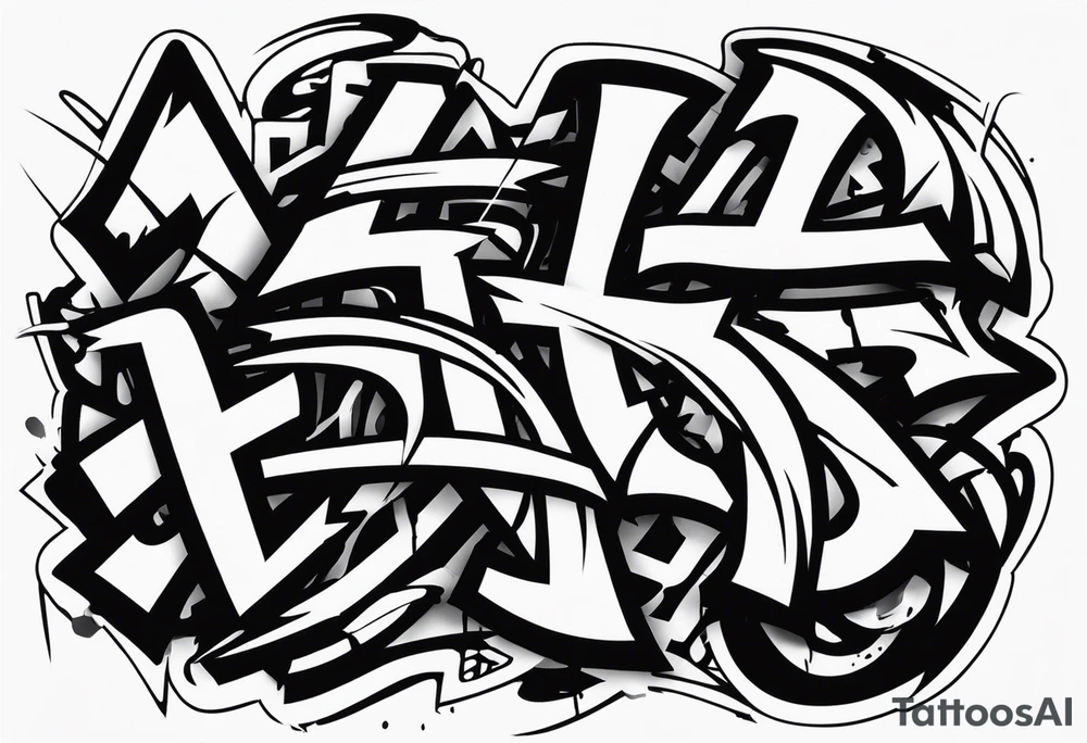 Aggresive graffiti MTR tattoo idea