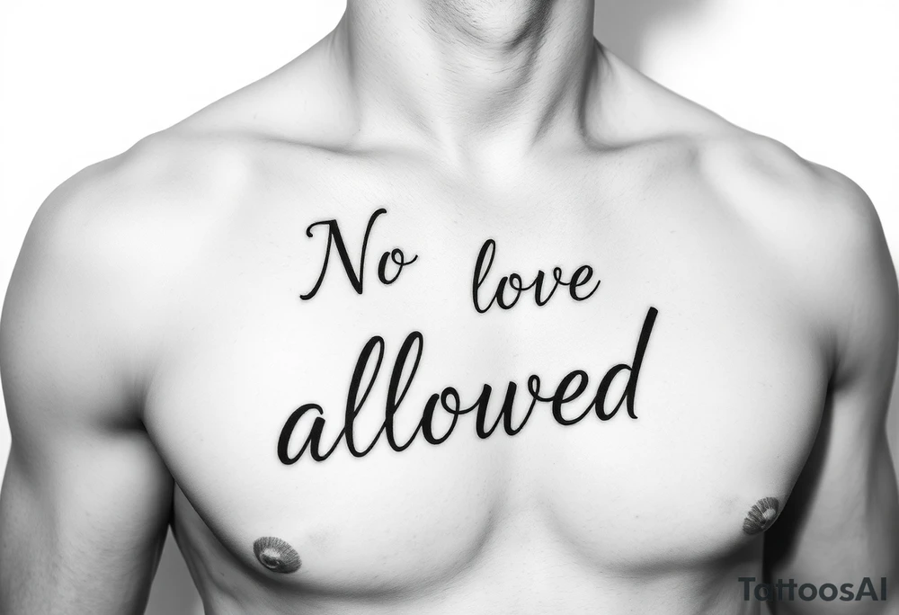 “No love allowed” tattoo idea