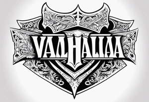 Valhalla
sword shield armour tattoo idea