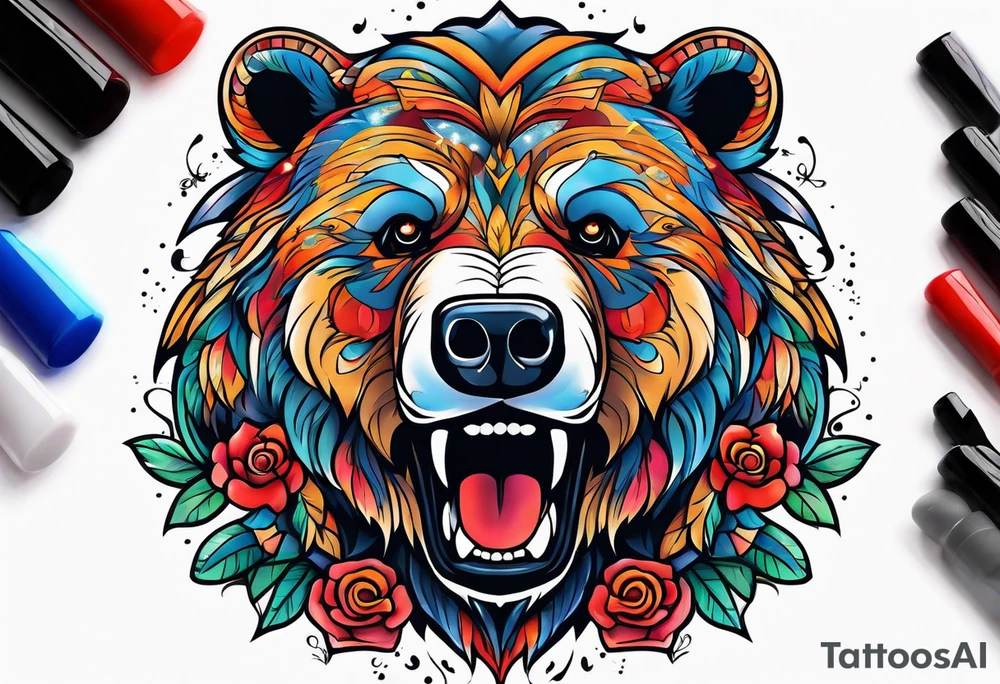 Dancing bear tattoo idea