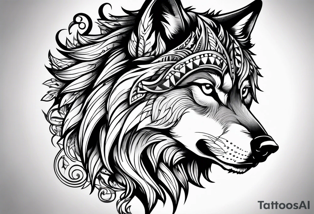 Wolf tattoo idea