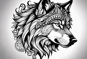 Wolf tattoo idea