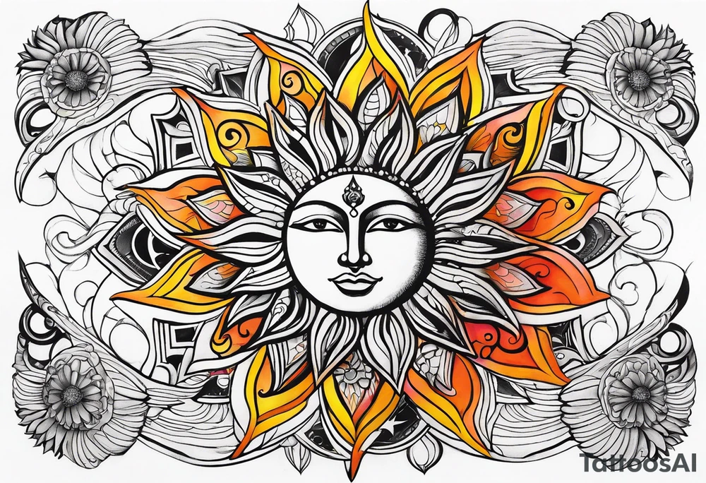 Sun tattoo idea